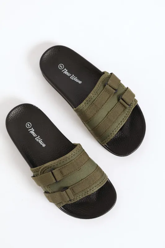 Boys Utlity Pool Slide - Olive sold by Edgars