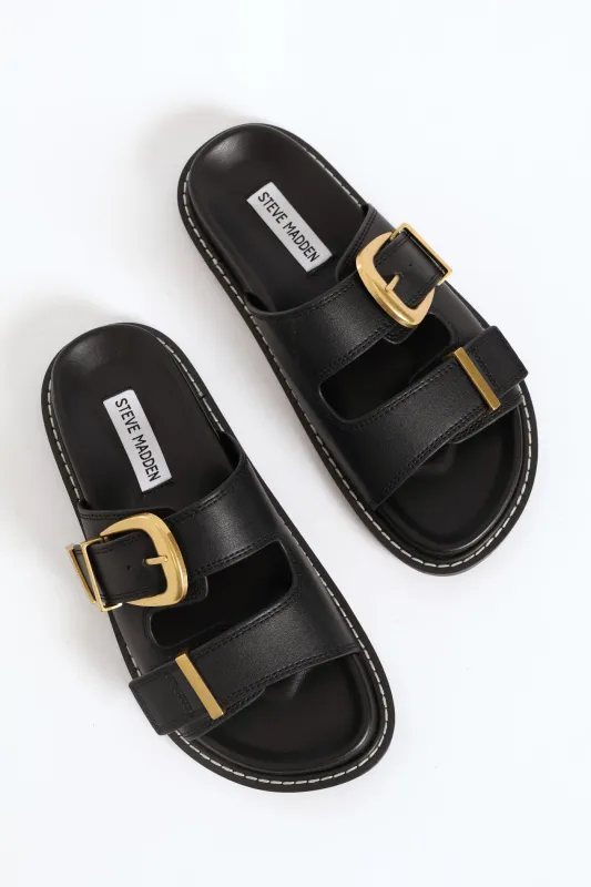 Arch Double Strap Slide - Black sold by Edgars