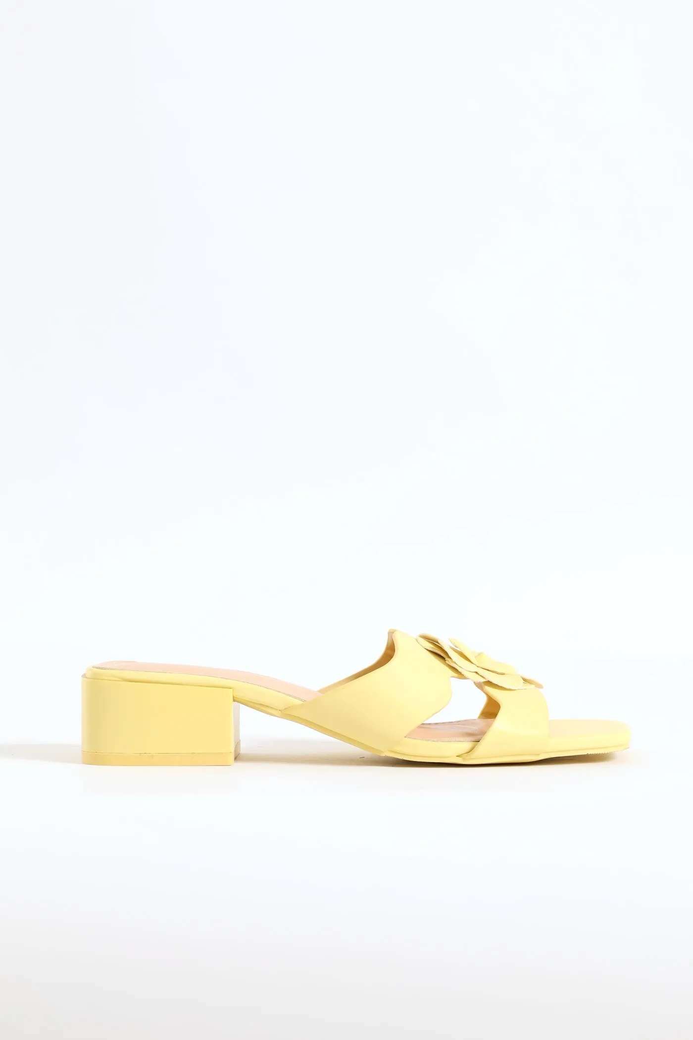 Flower Slip On Mule Block Heel - Yellow sold by Edgars product image thumbnail 4