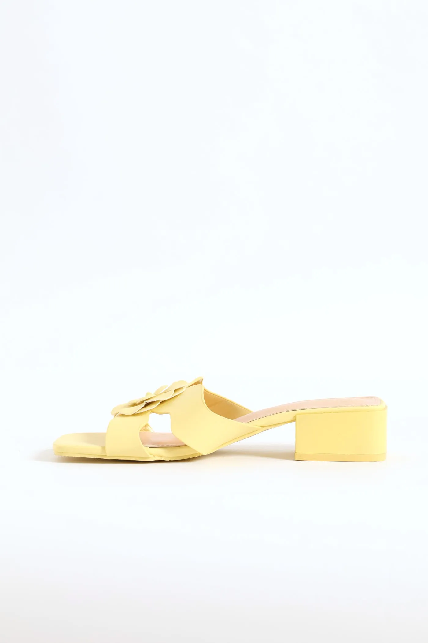 Flower Slip On Mule Block Heel - Yellow sold by Edgars product image thumbnail 3