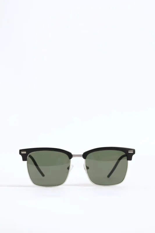 Matte Black/Silver Sunglasses - Black sold by Edgars