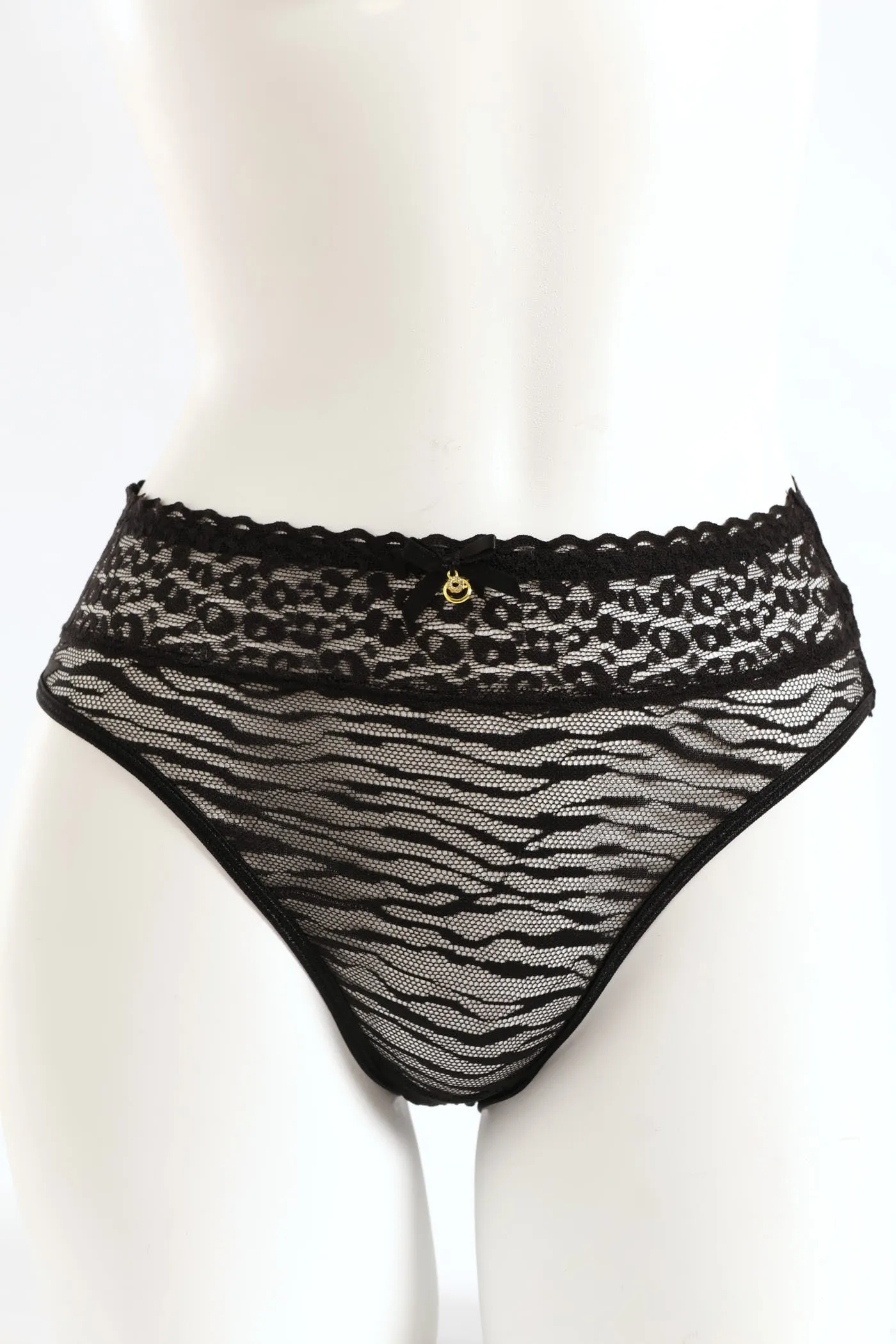 Lace Hi-Cut Panties - Black sold by Edgars