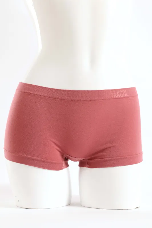 3 Pack Plain Seamless Boyleg Panties - Mauve/Sage/Nude sold by Edgars