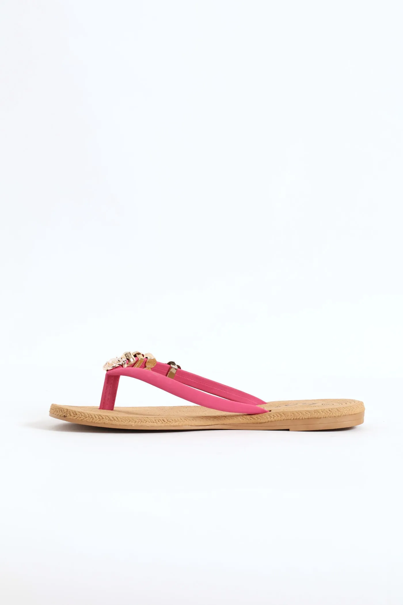 Diamante Trim Thong Sandal - Fuchsia sold by Edgars product image thumbnail 4