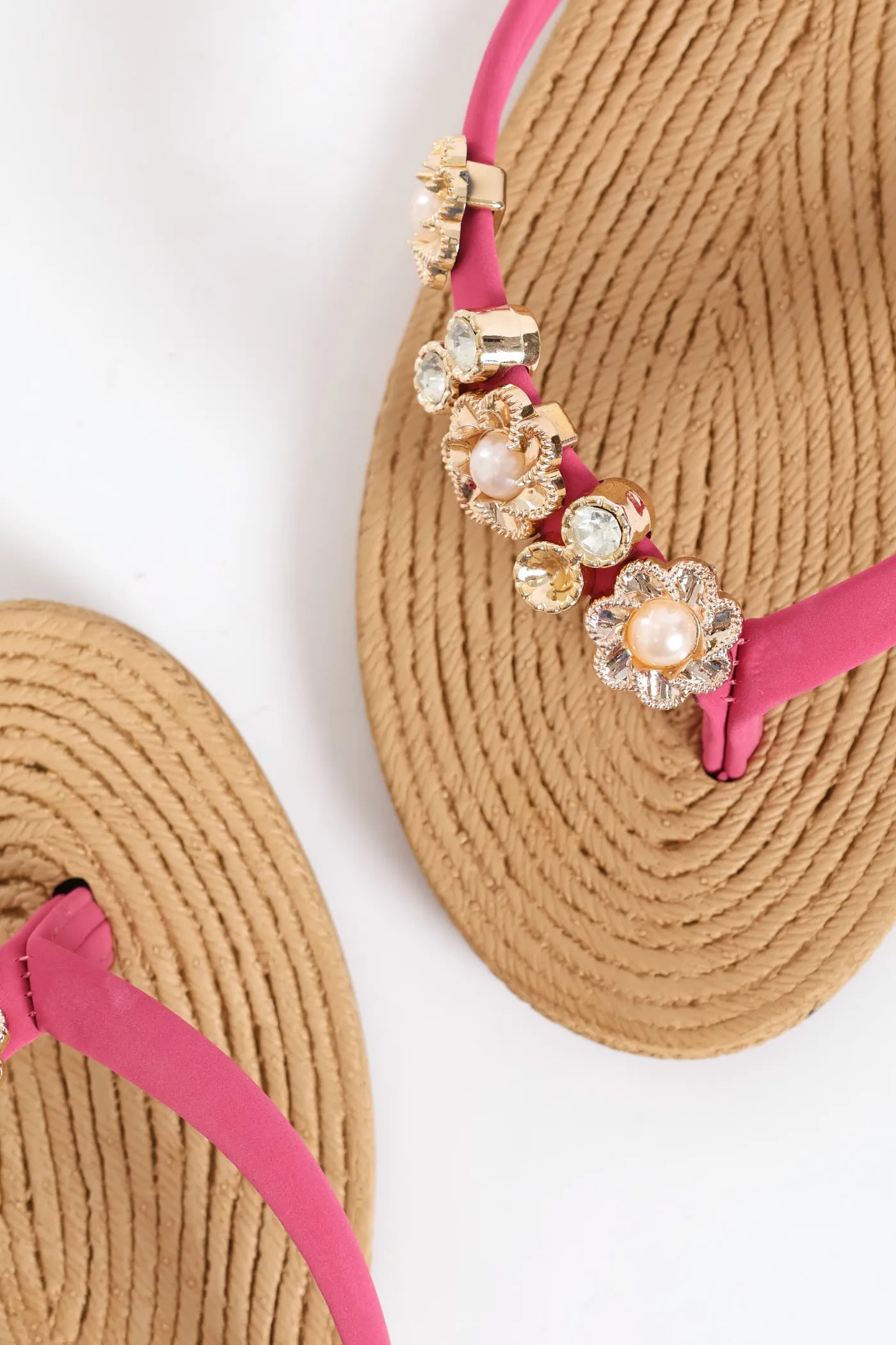 Diamante Trim Thong Sandal - Fuchsia sold by Edgars product image thumbnail 2