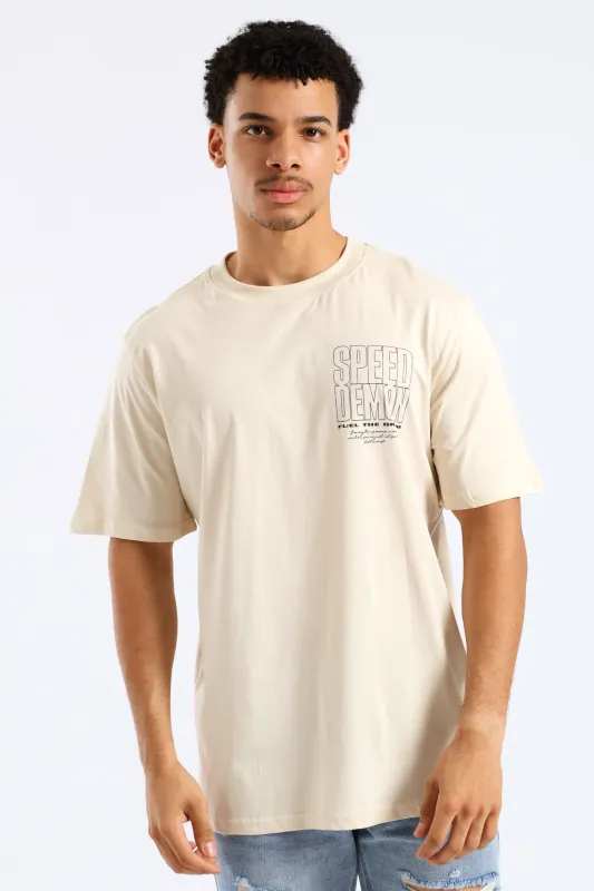 Speed Demon Tee - Ecru sold by Edgars