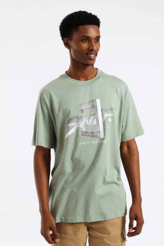 Swift Print Tee - Green sold by Edgars