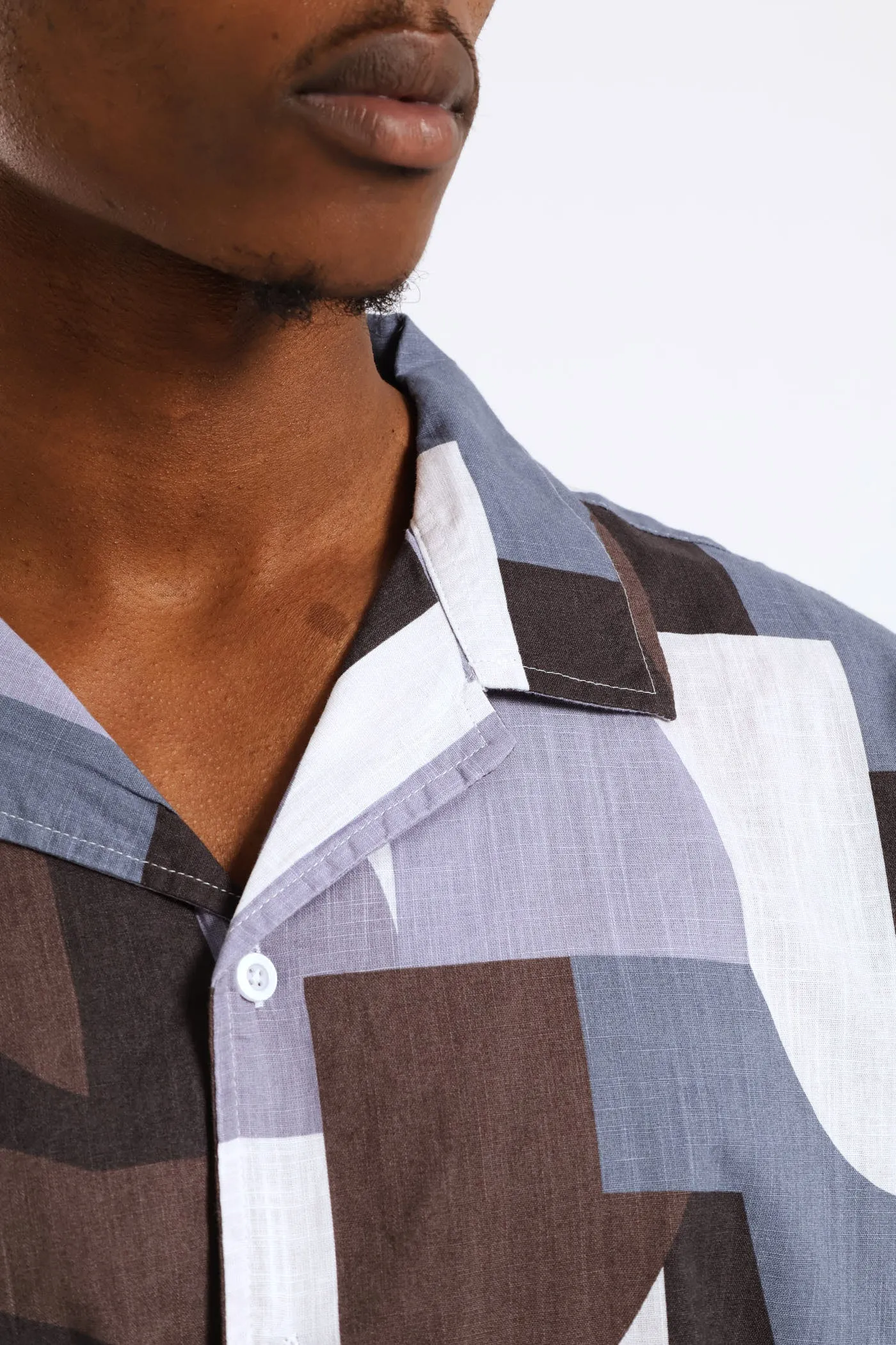Geo Cotton Slub Print Shirt - Light Blue sold by Edgars product image thumbnail 4