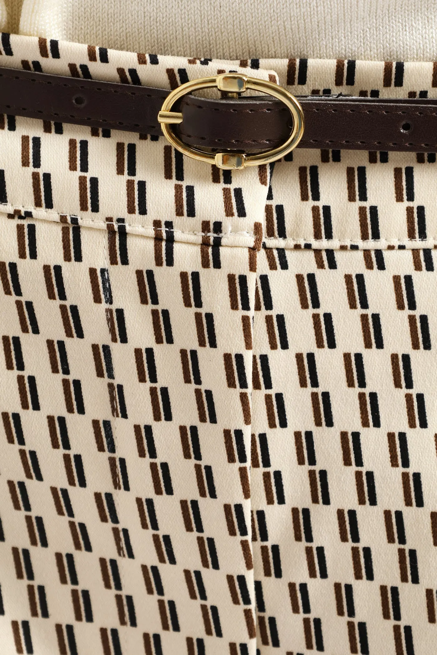 Belted Geo Chino Pant - Cream sold by Edgars product image thumbnail 2