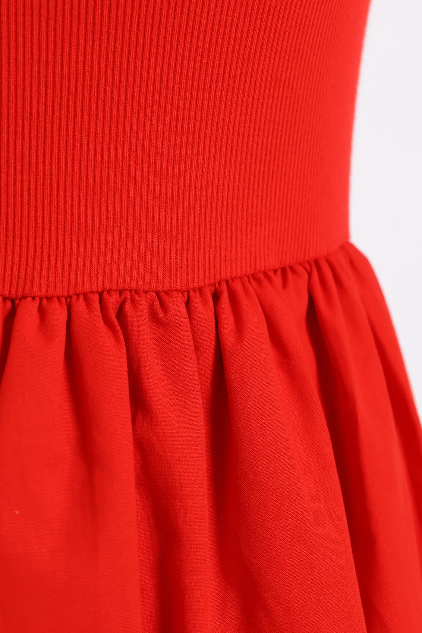 Rib Combo Bubble Hem Midaxi Dress - Mid Red sold by Edgars product image thumbnail 2
