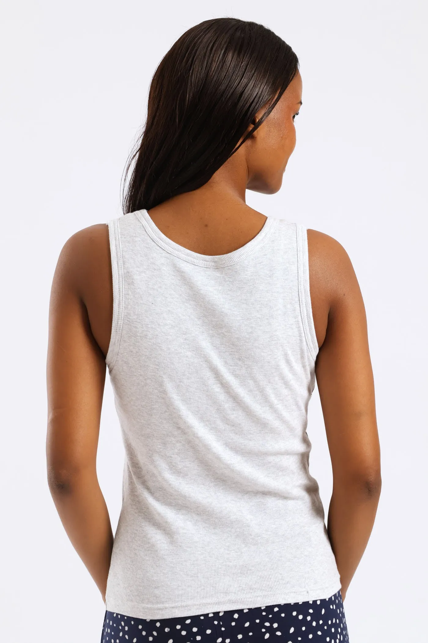 Sleeveless Rib Tank Top - Grey Melange sold by Edgars product image thumbnail 3