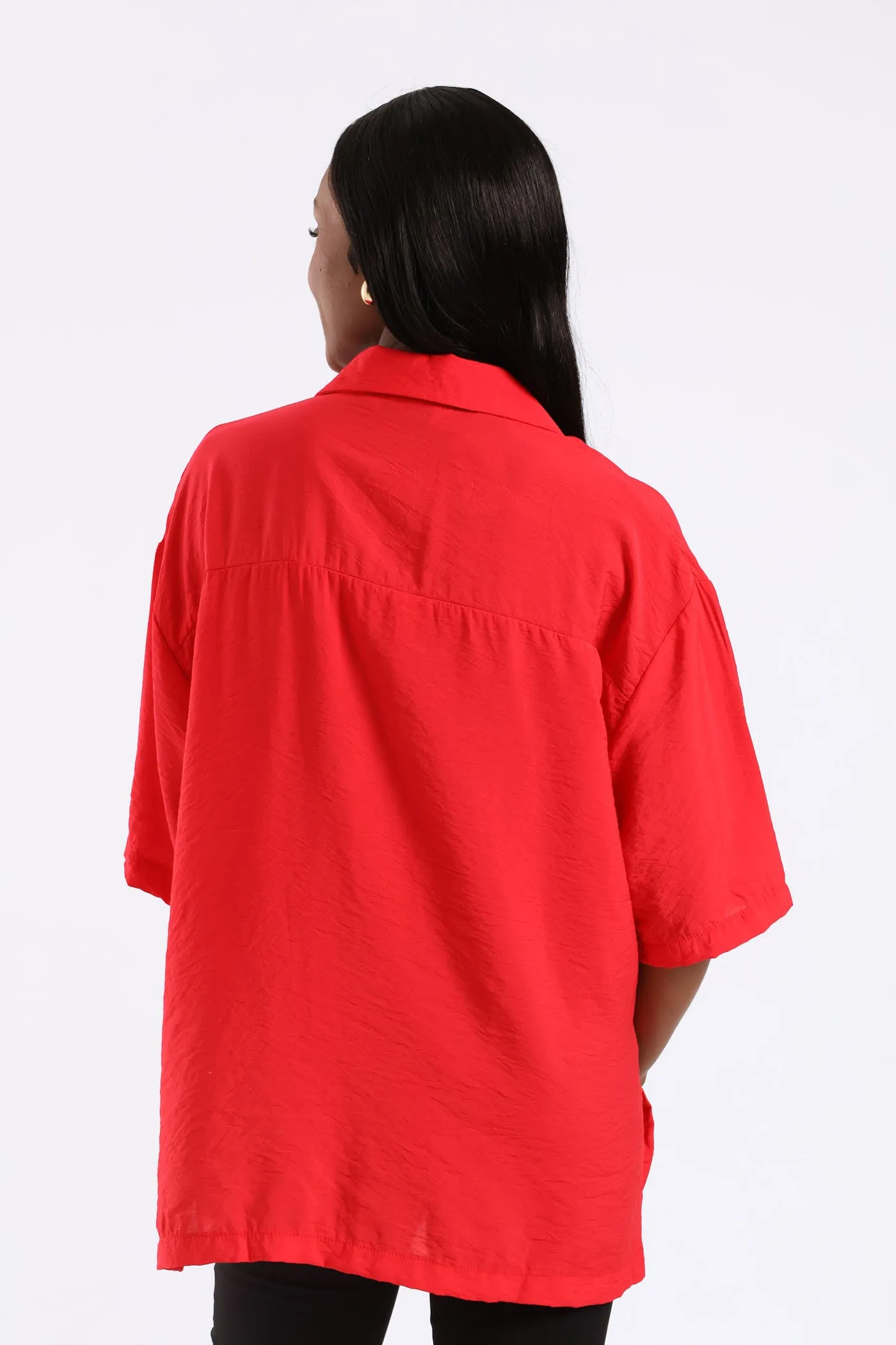 Oversized Drop Shoulder Shirt - Rose Red sold by Edgars product image thumbnail 2