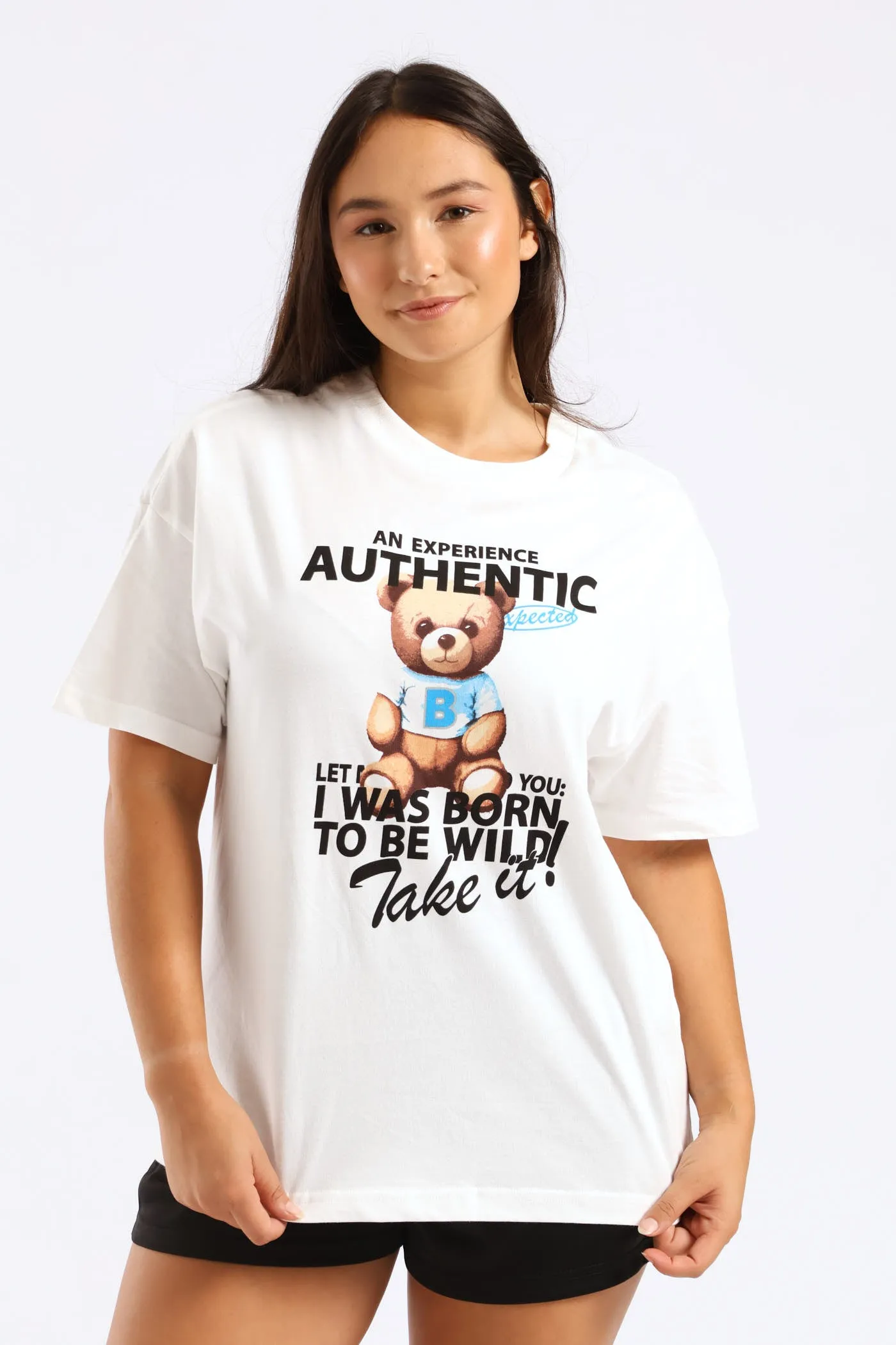 Oversized Teddy Tee - Cream sold by Edgars product image thumbnail 3