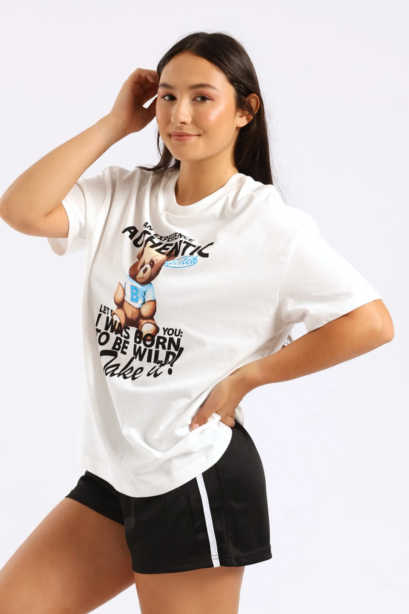 Oversized Teddy Tee - Cream sold by Edgars product image thumbnail 4