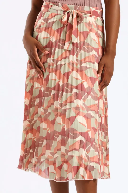 Geo Chiffon Pleated Midi Skirt - Multi sold by Edgars