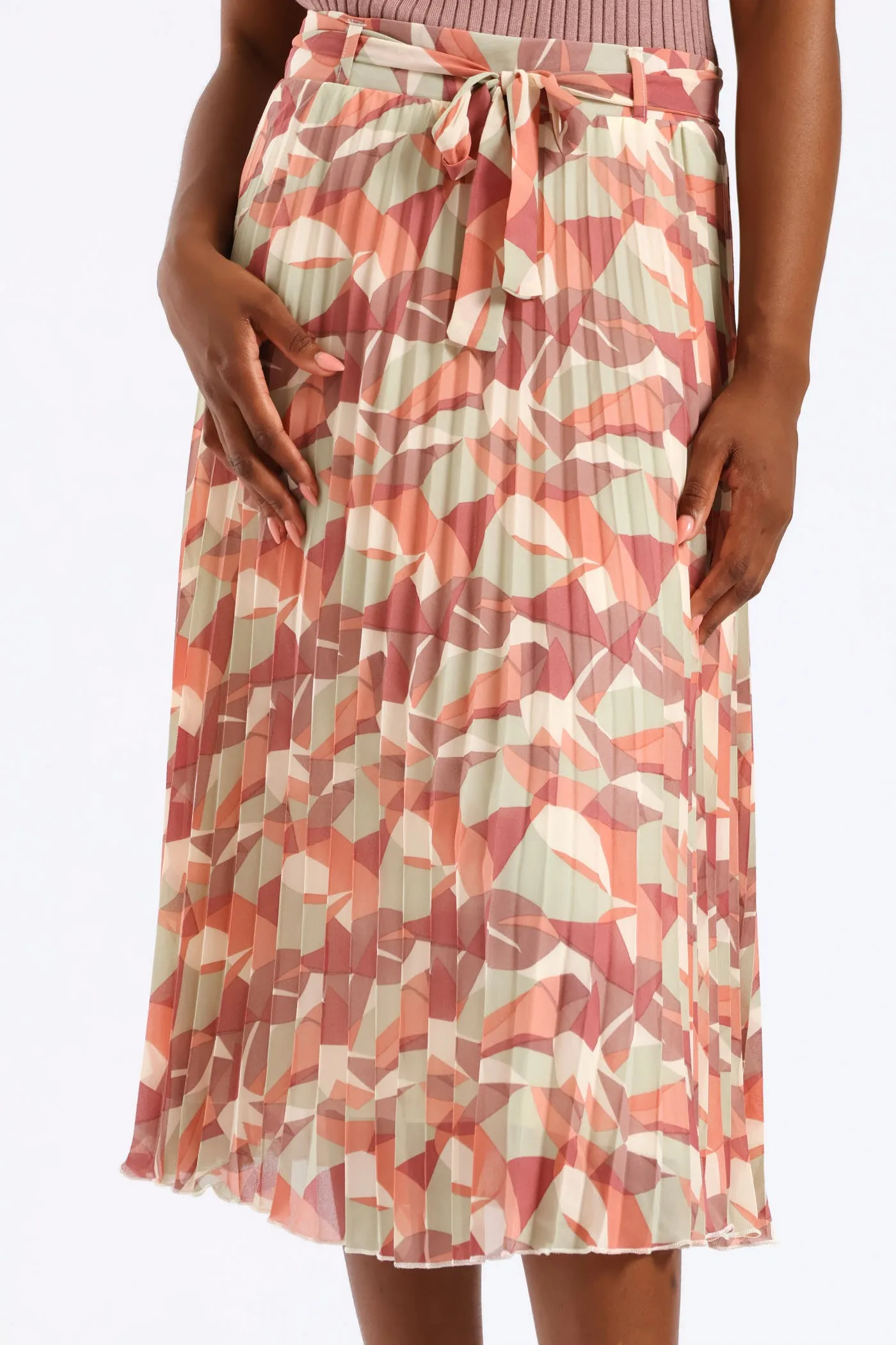 Geo Chiffon Pleated Midi Skirt - Multi sold by Edgars