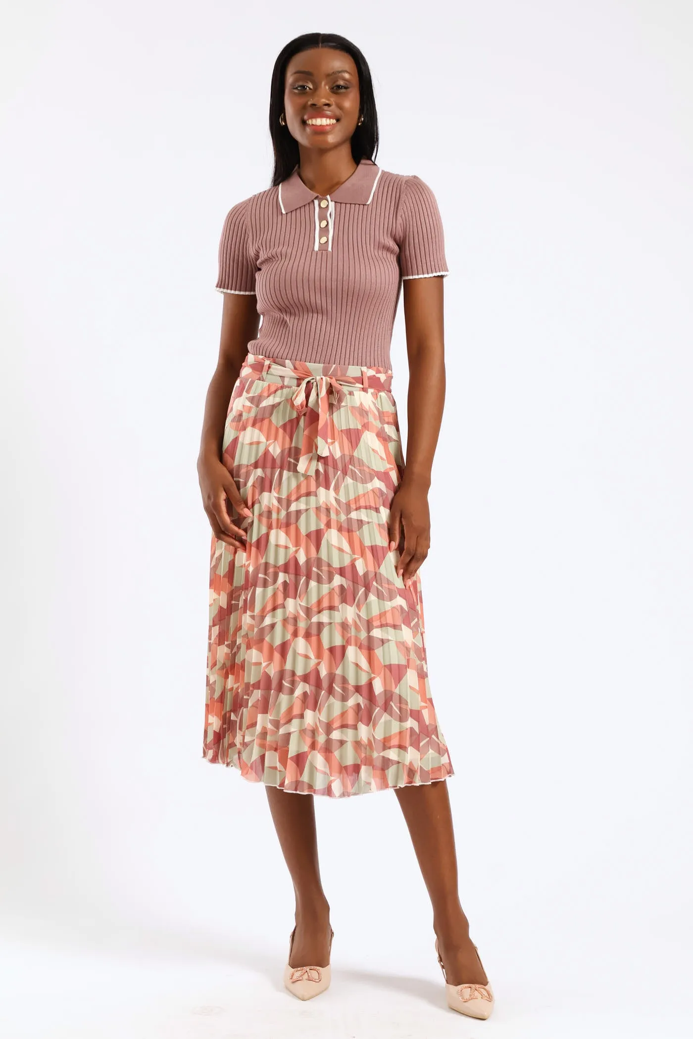Geo Chiffon Pleated Midi Skirt - Multi sold by Edgars product image thumbnail 2