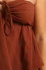 Tie Front Boobtube - Chocolate sold by Edgars