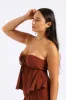 Tie Front Boobtube - Chocolate sold by Edgars