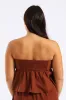 Tie Front Boobtube - Chocolate sold by Edgars