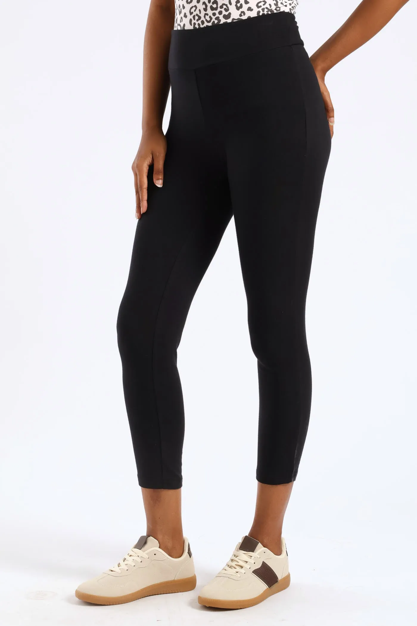 Wide Waistband Crop Legging - Black sold by Edgars product image thumbnail 3