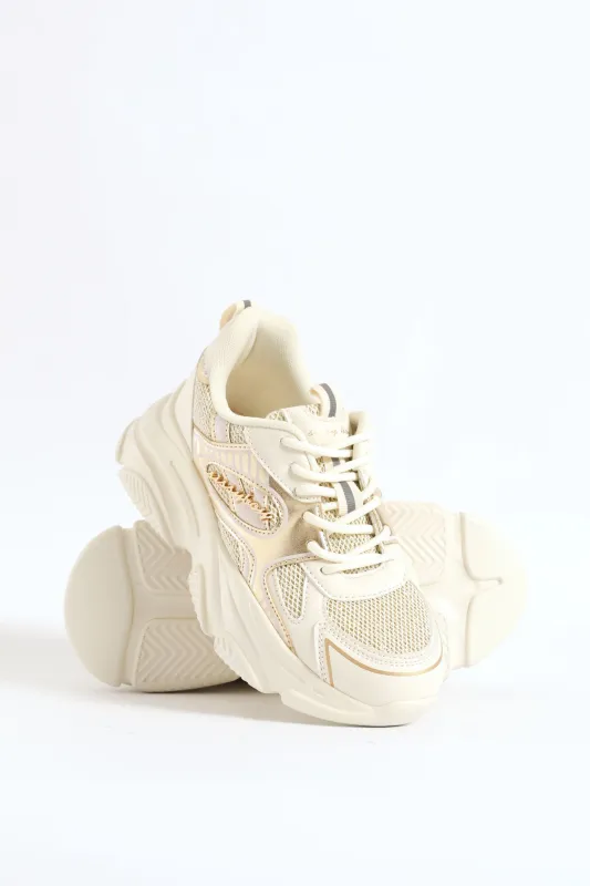Jessica Sporty Sneaker - Cream sold by Edgars