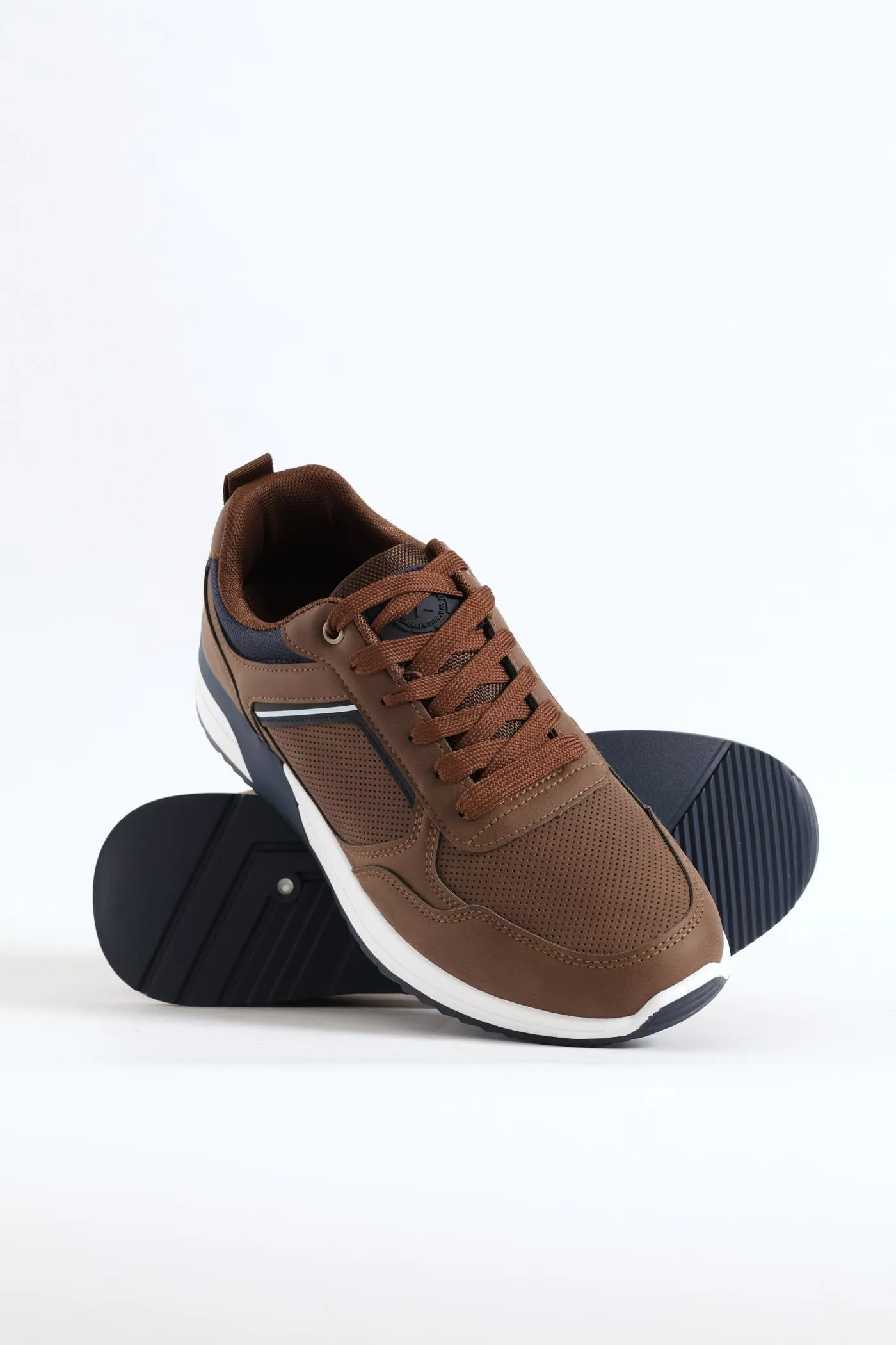 River Panelled Casual Sneaker - Brown sold by Edgars