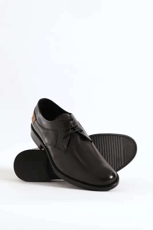 Leather Derby Shoe - Black sold by Edgars