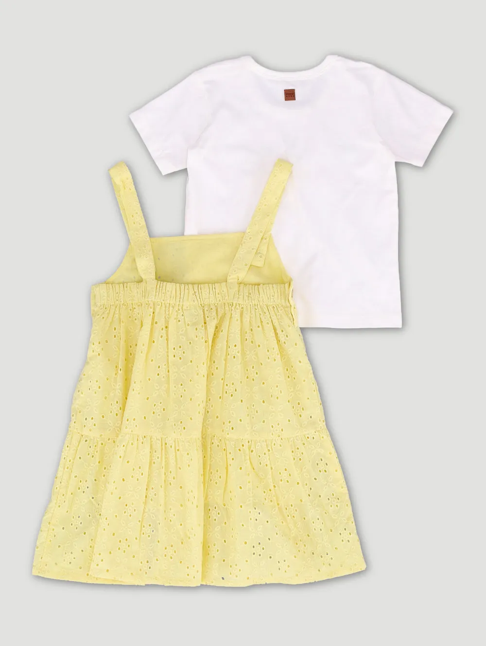 Keedo Girls Anglaise Pinni Dress - Yellow sold by Edgars product image thumbnail 2