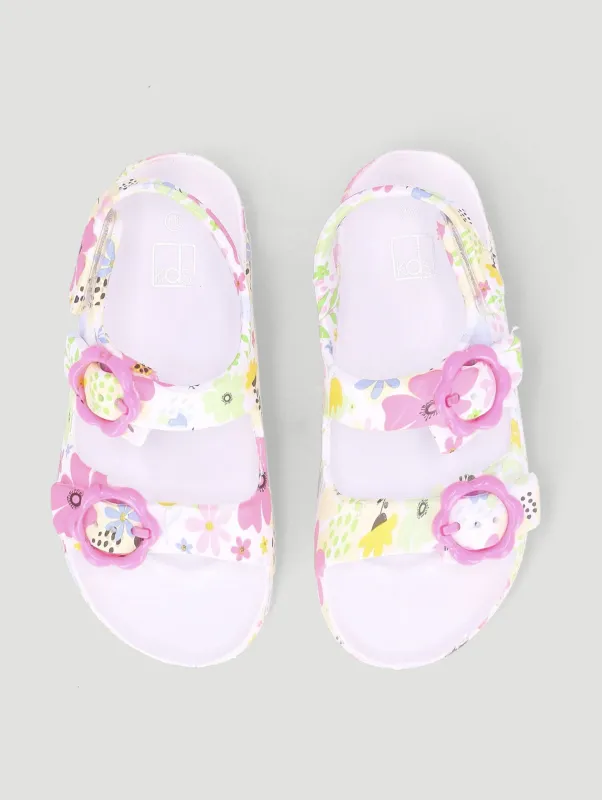 Pre-Girls Floral Molded Health Sandal - Multi sold by Edgars