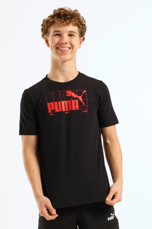 Boys No.1 Logo Tee - Black sold by Edgars