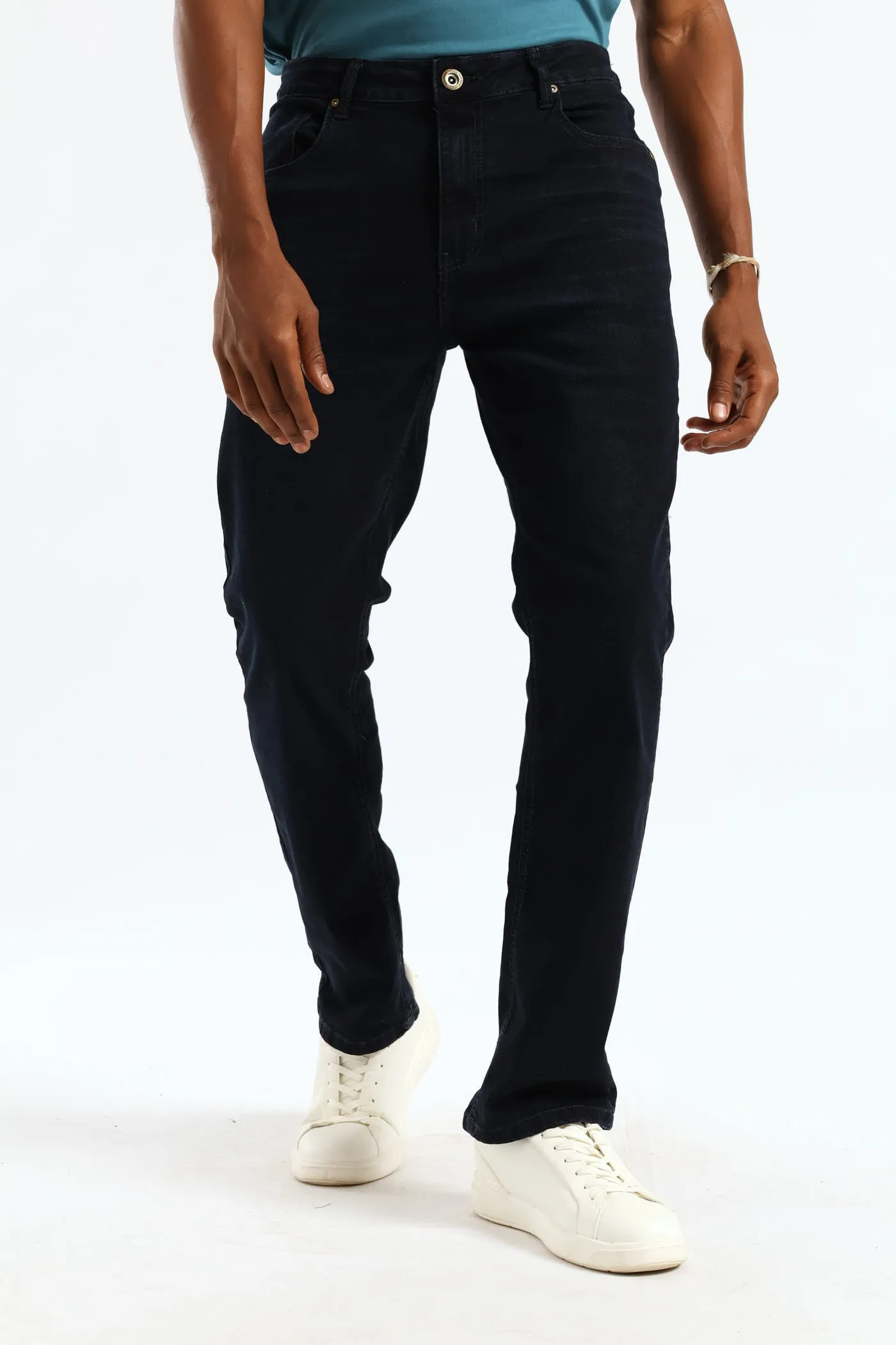 Straight Stretch Denim - Blue/Black sold by Edgars