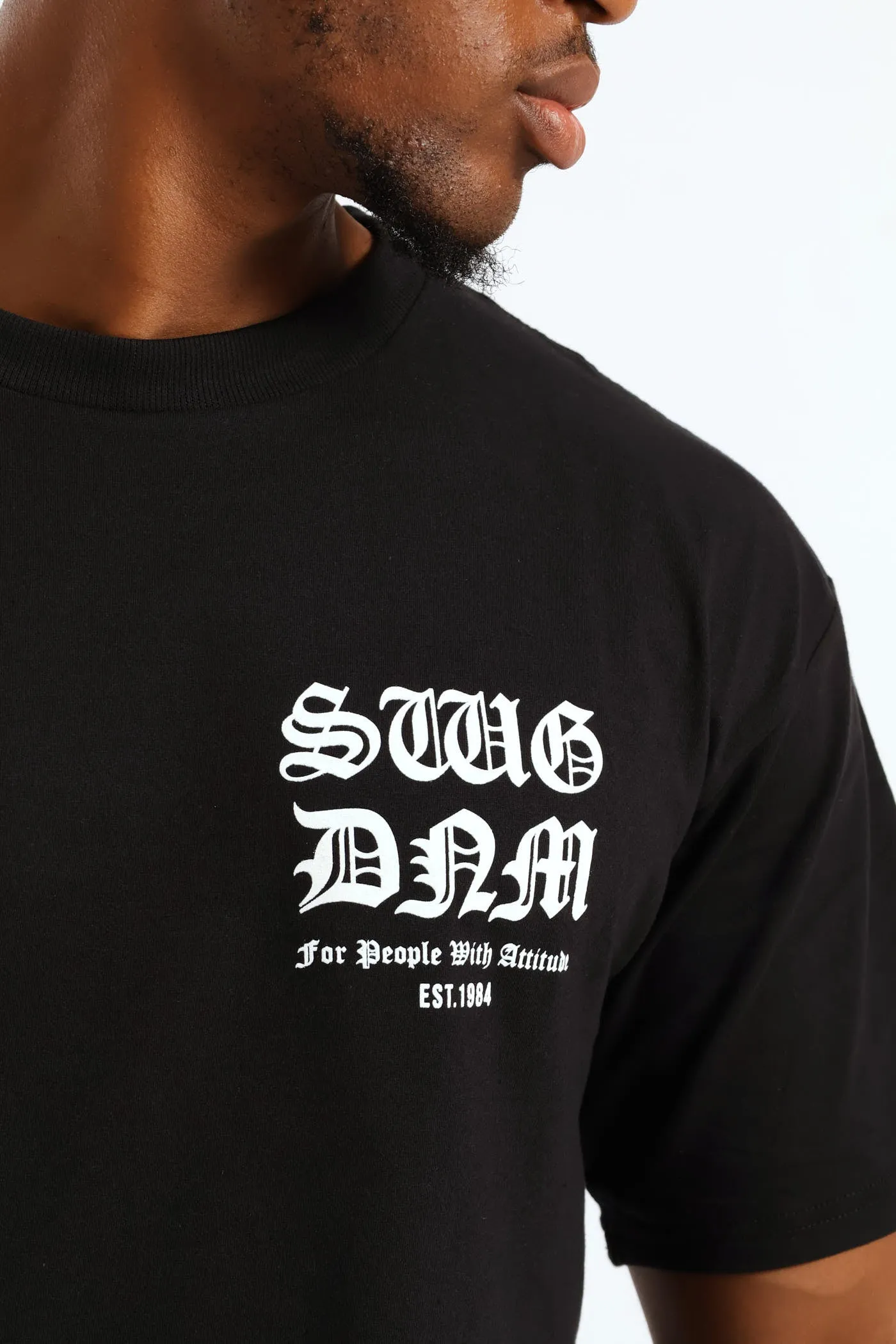 Short Sleeve Back Print Gothic Font Tee - Black sold by Edgars product image thumbnail 5