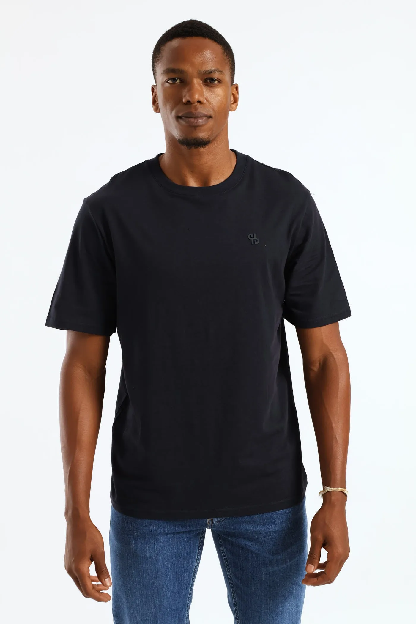 Hd Basic Crew Neck T-Shirt - Navy sold by Edgars
