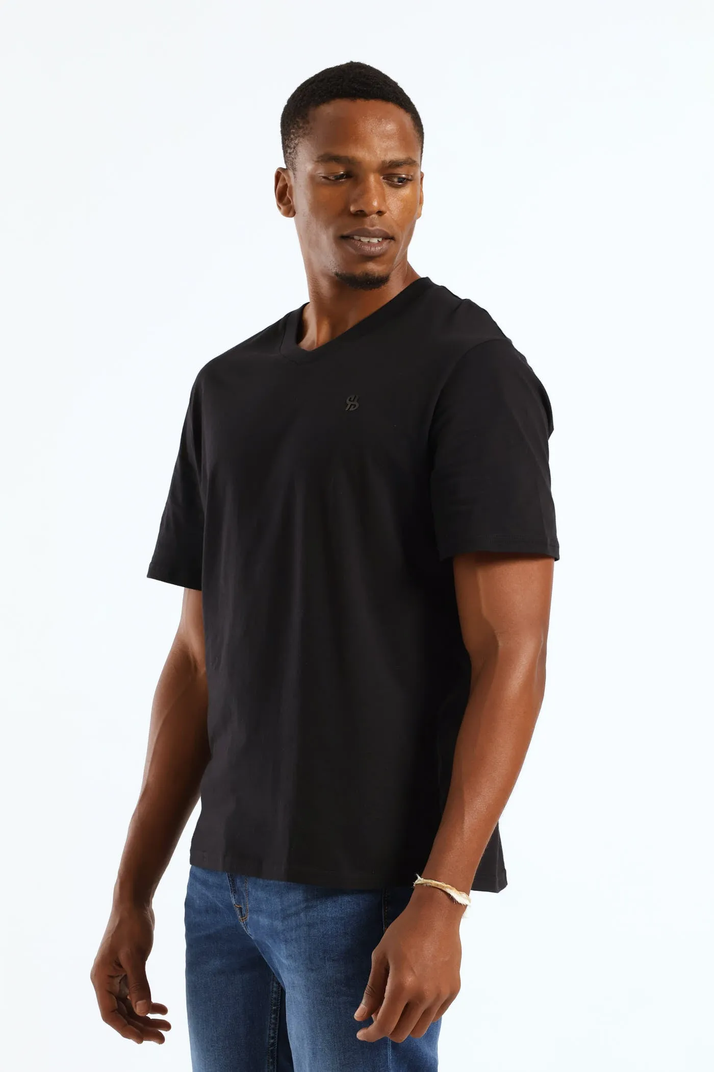 Hd Basic V-Neck T-Shirt - Black sold by Edgars product image thumbnail 3