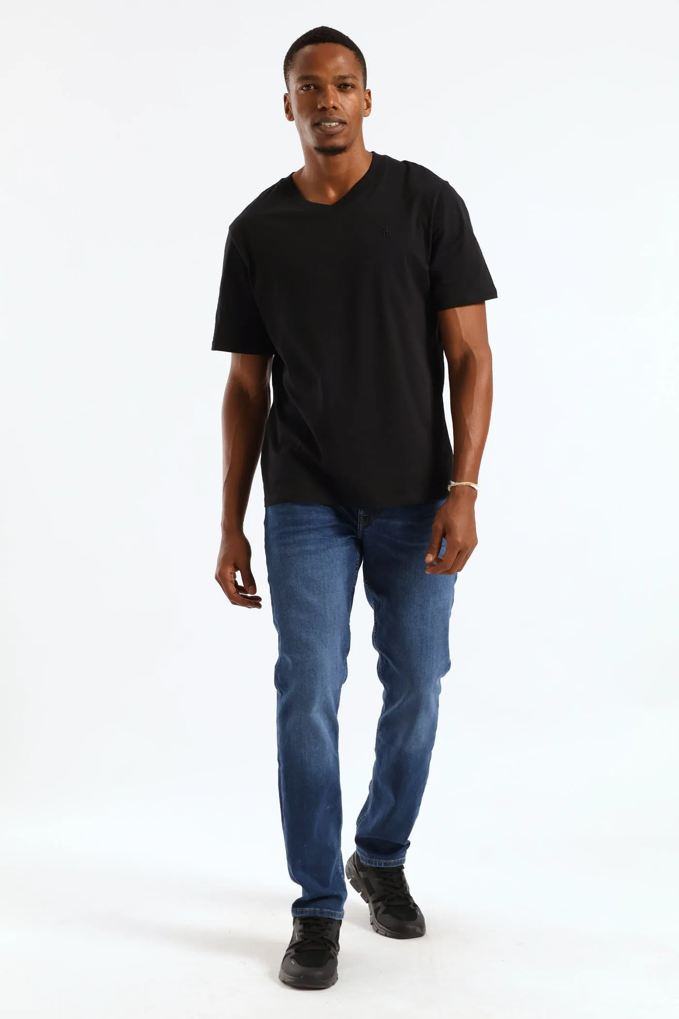 Hd Basic V-Neck T-Shirt - Black sold by Edgars