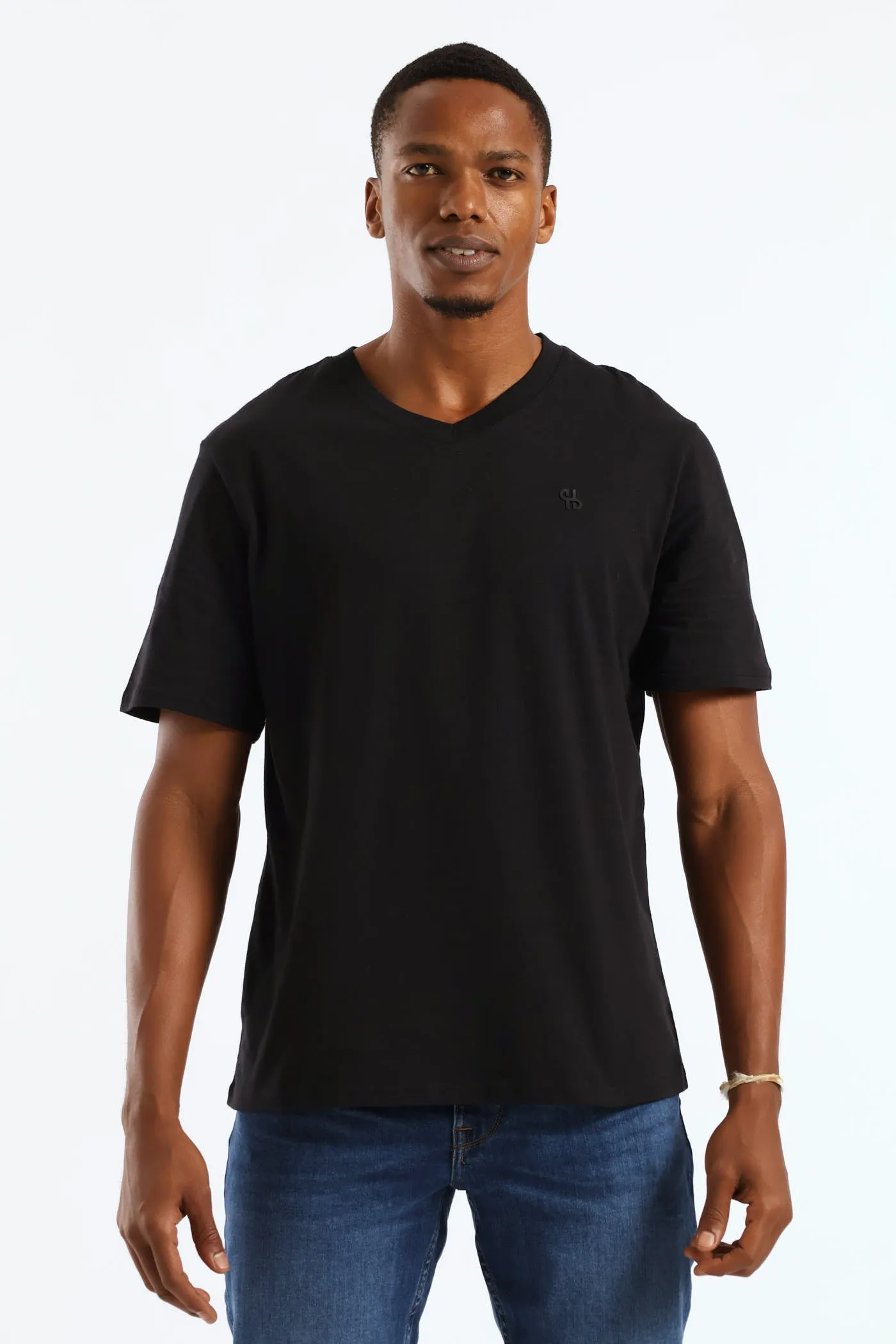 Hd Basic V-Neck T-Shirt - Black sold by Edgars product image thumbnail 2