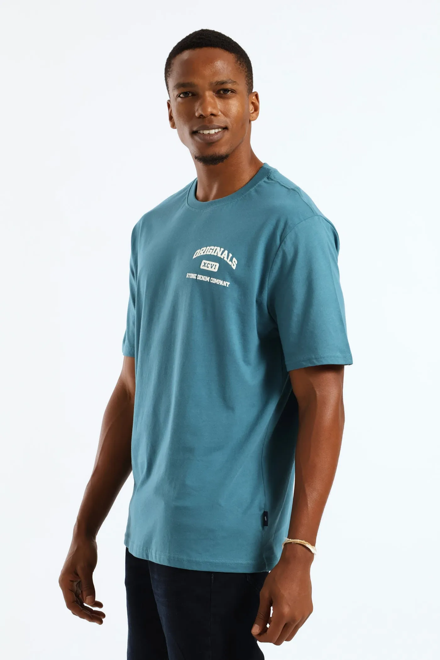 Original Chest Print Tee - Teal sold by Edgars product image thumbnail 3