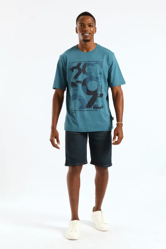 1962 Block Tee - Teal sold by Edgars