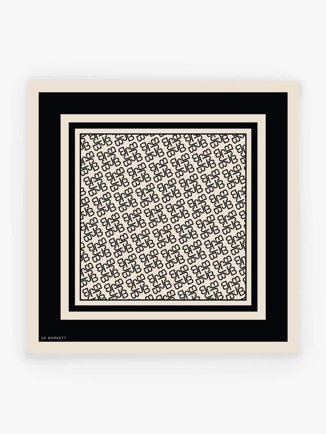 Silk Touch Monogram Neckerchief - Cream/Black sold by Edgars product image thumbnail 2