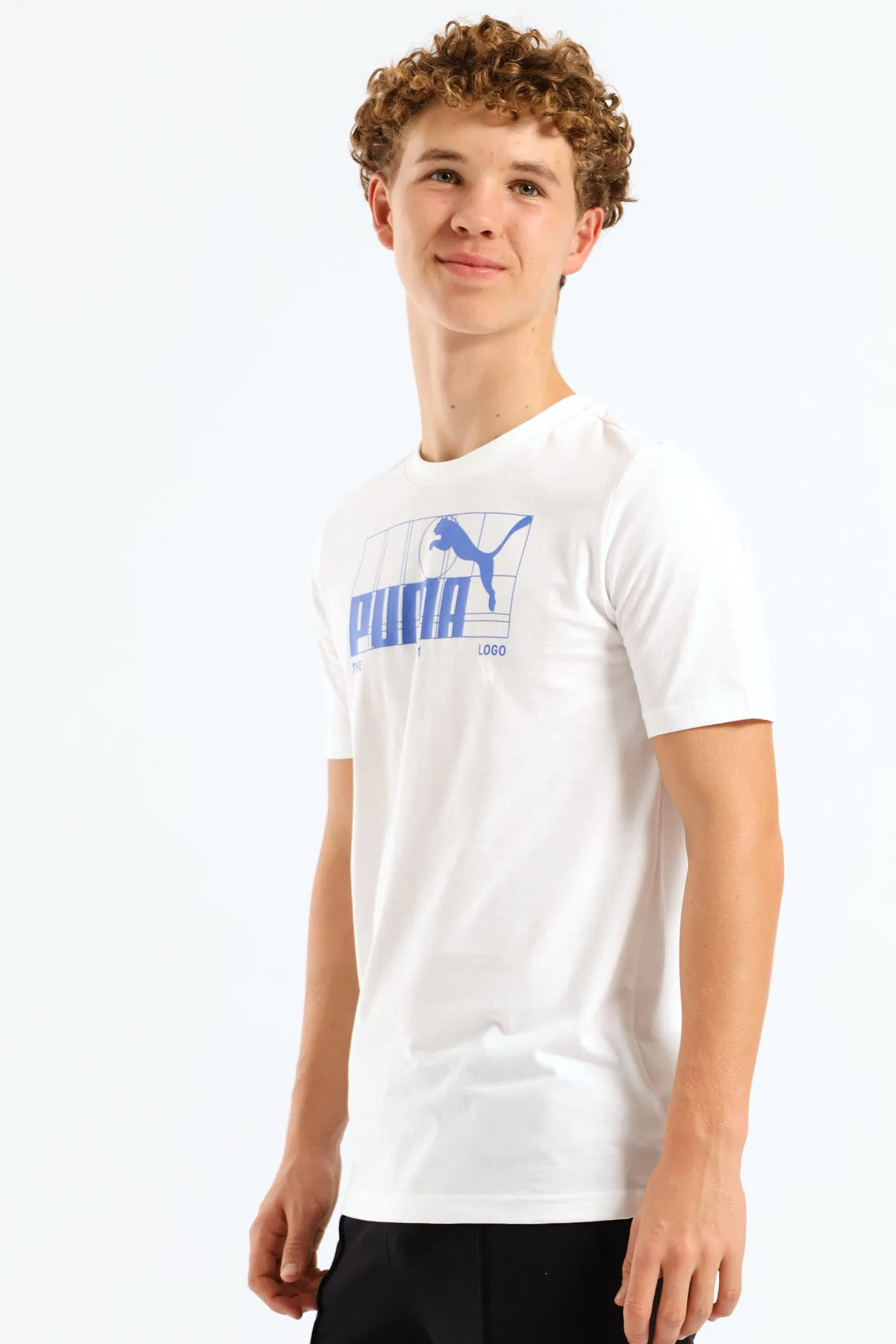 Boys No.1 Logo Tee - White/Blue sold by Edgars product image thumbnail 3