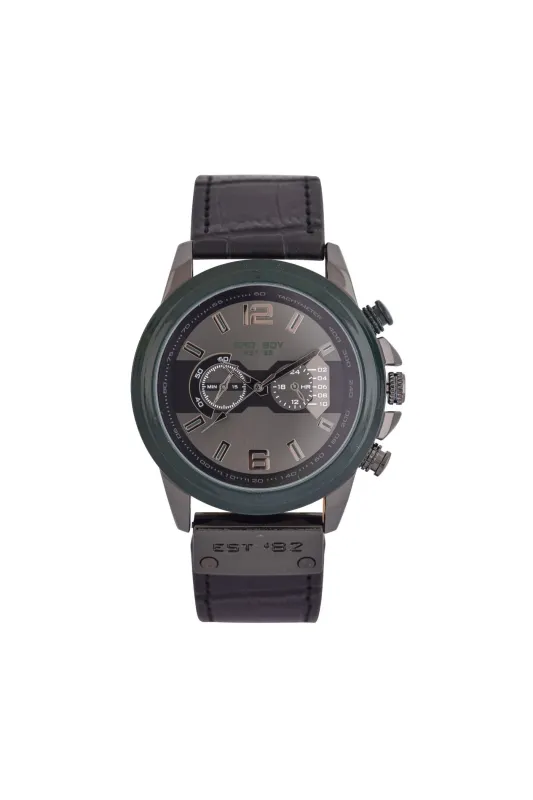 Olympus Watch & Bracelet Set - Black/Green sold by Edgars