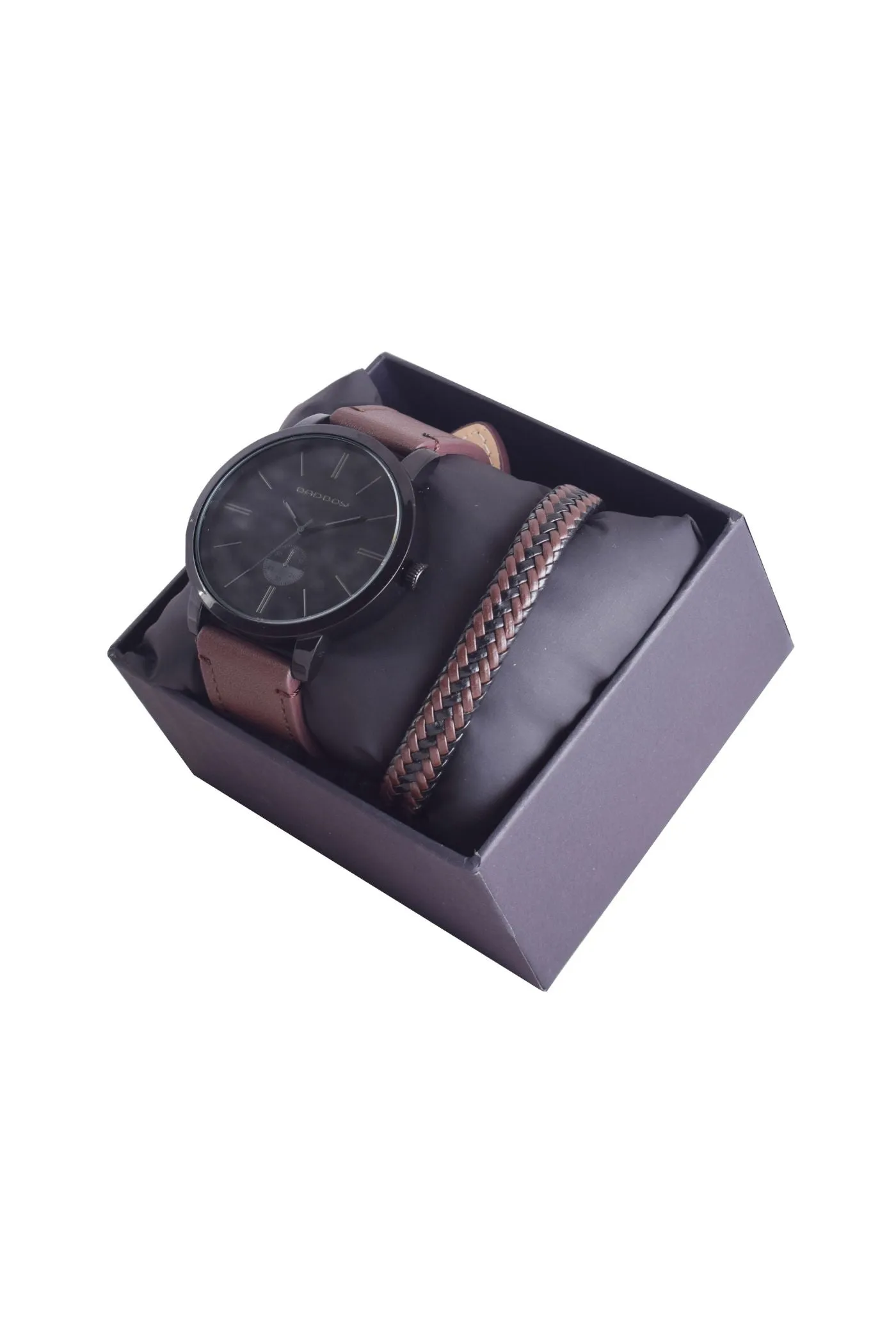 Braided Bracelet & Watch Set - Brown/Black sold by Edgars product image thumbnail 2