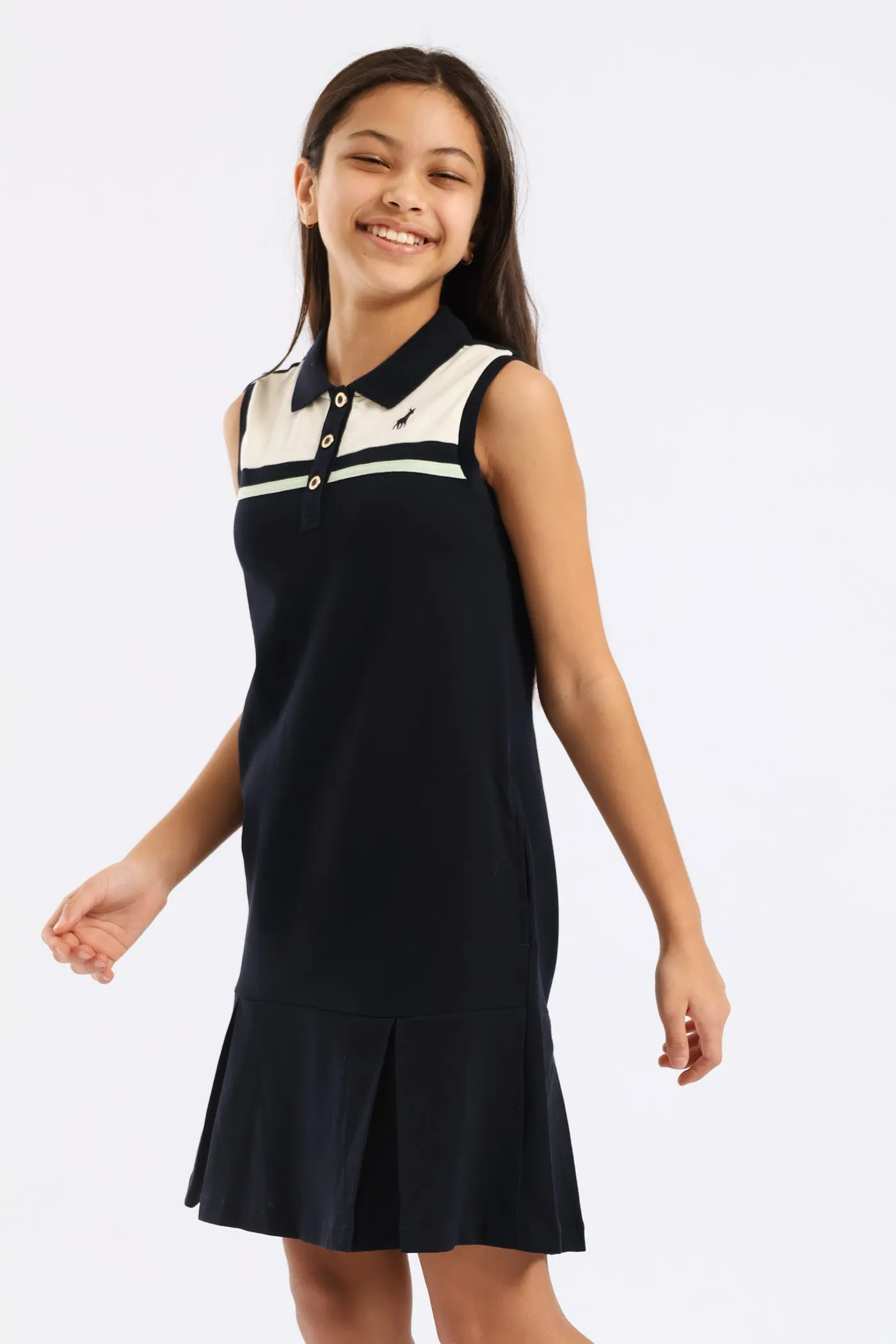 Girls Kerry Sleeveless Golfer Dress - Navy sold by Edgars product image thumbnail 3