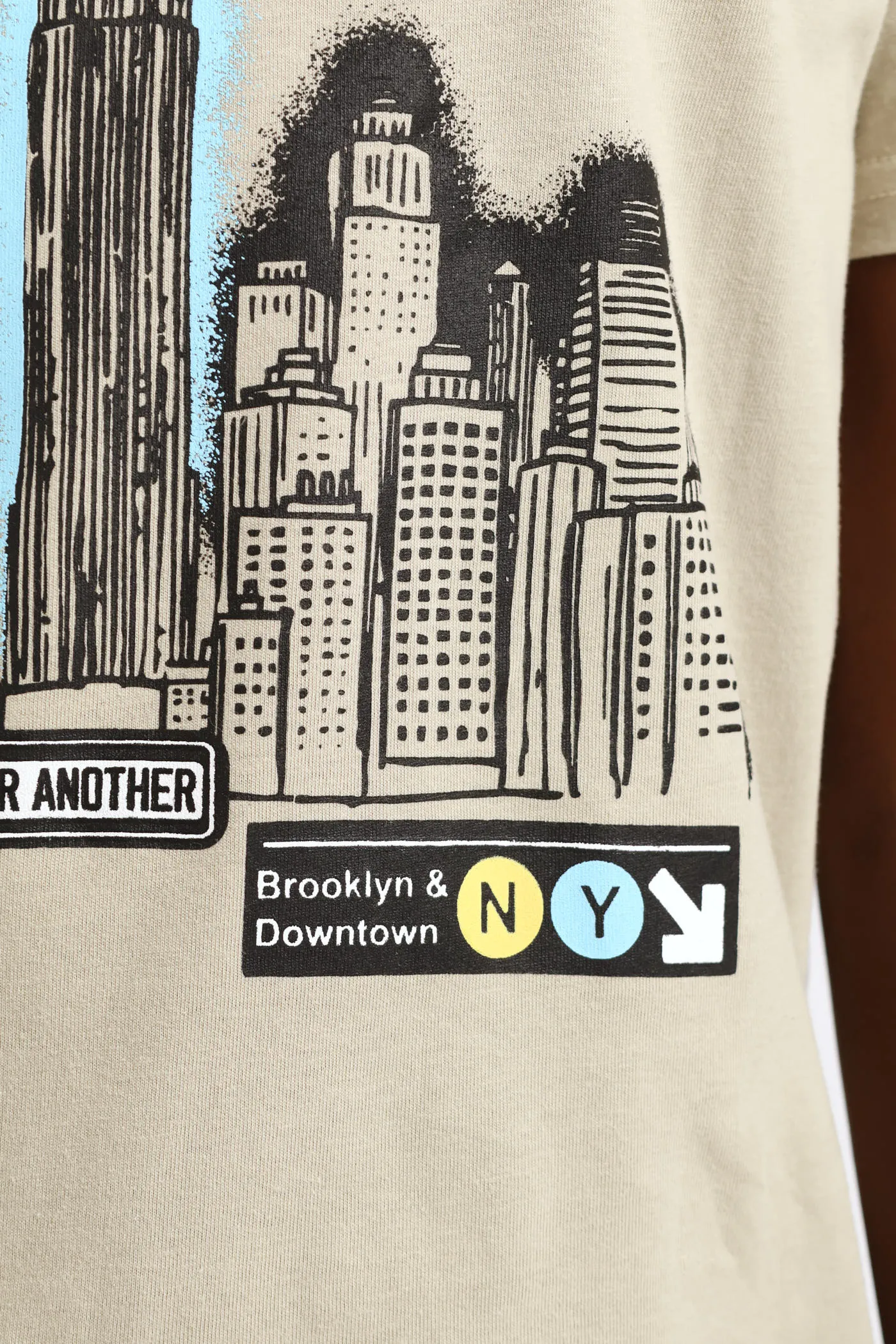 Boys Nyc Cityscape Print Tee - Olive sold by Edgars product image thumbnail 4
