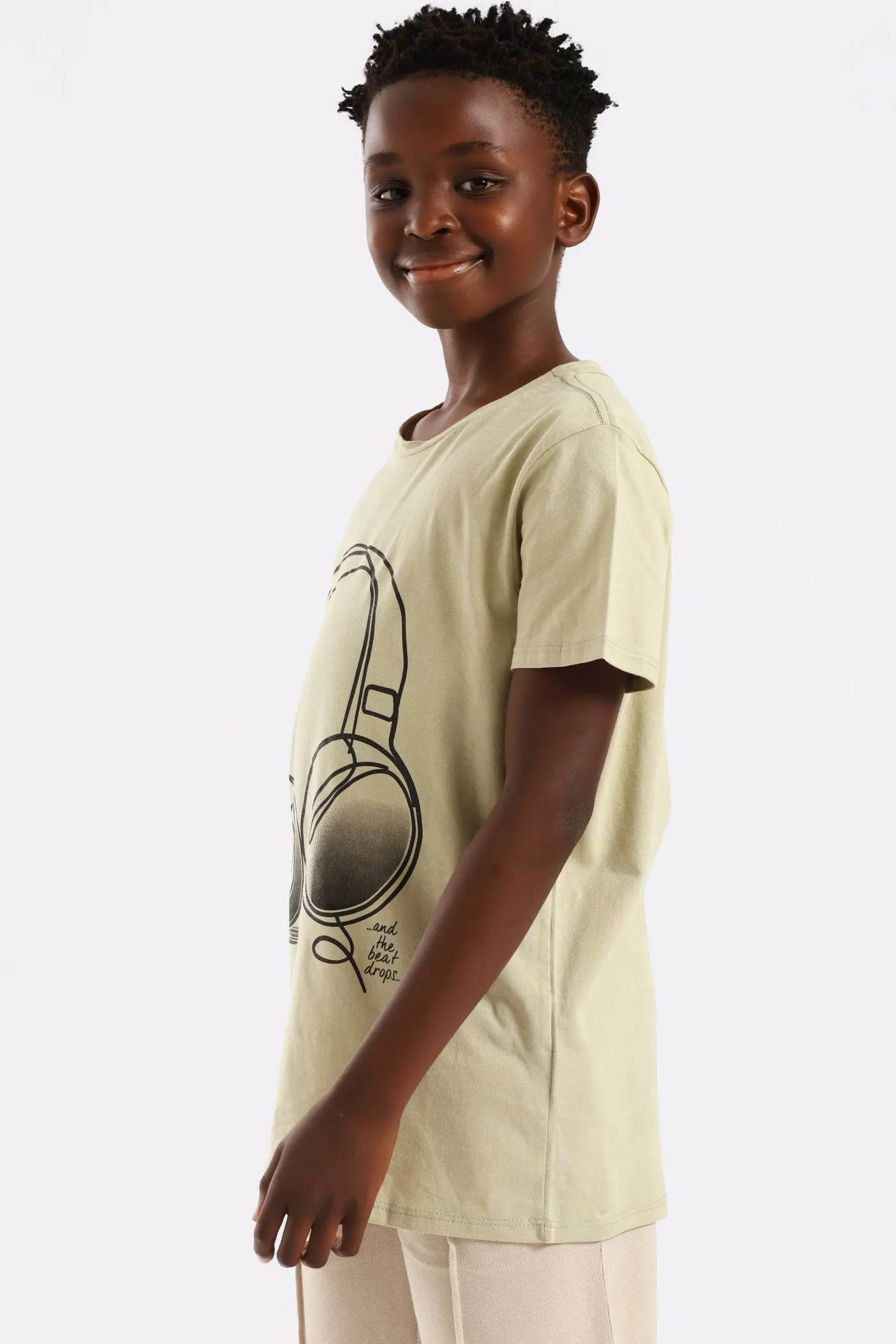 Boys Headphones Print Tee - Green sold by Edgars product image thumbnail 2