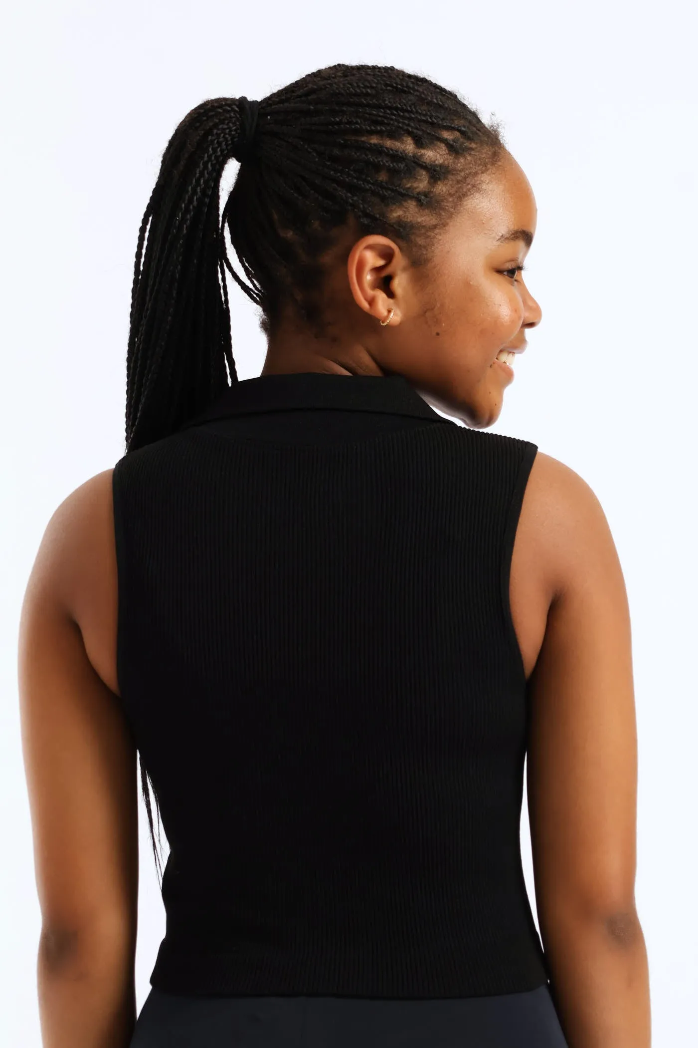 Girls Seamless Johnny Collar Top - Black sold by Edgars product image thumbnail 4