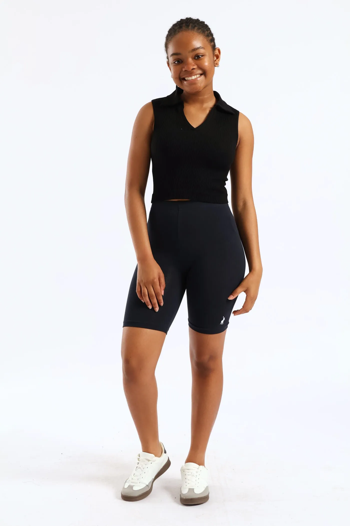 Girls Seamless Johnny Collar Top - Black sold by Edgars product image thumbnail 5