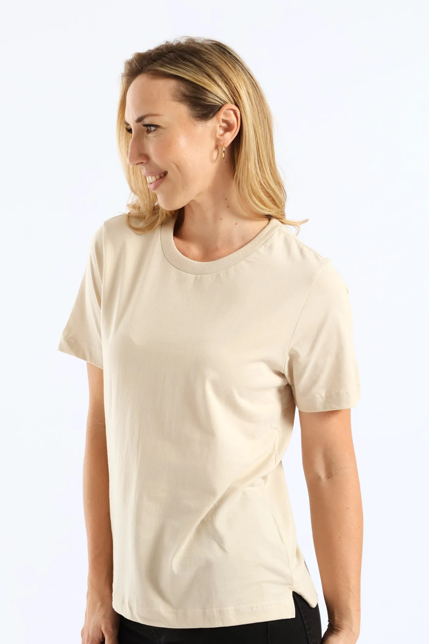 Rib Neck Cotton Boxy Tee - Oatmeal sold by Edgars product image thumbnail 3