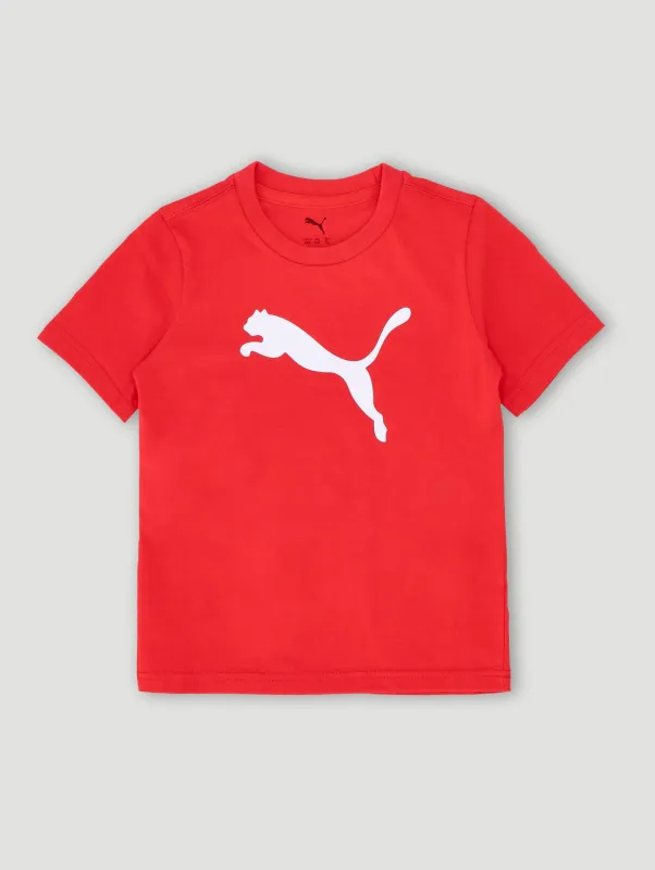 Pre-Boys Essential Cat Logo Tee - Red sold by Edgars